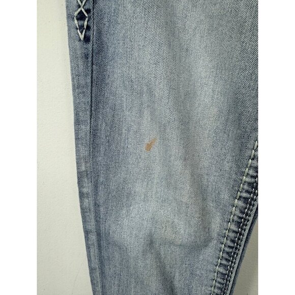 Rock Revival Size 26 Suko Ankle Skinny Light Wash Jeans Embellished - Picture 3 of 12
